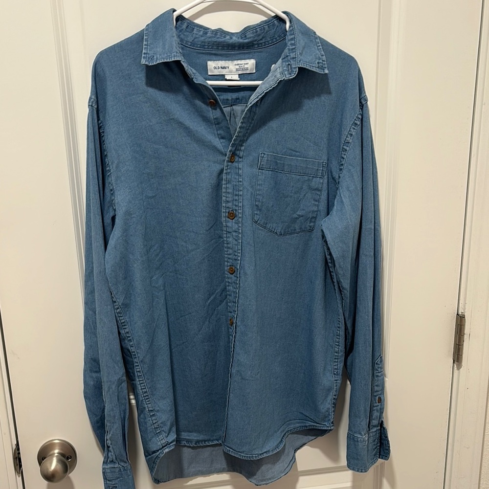 OLD NAVY Men's Blue Denim Shirt